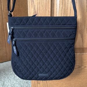 Vera Bradley quilted Navy Hipster bag.